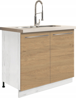 Kuchynská skrinka - Creativa Dolná skrinka pre umývadlo 90 [13d] Oak