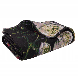 Prikrývka, prehozy na posteľ - Black Bedspread Bed 200x220 Pivovary Kvety