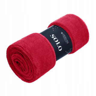 Prikrývka, prehozy na posteľ - Červená mäkká prikrývka 150x200 Polad Papa Microfi sólo