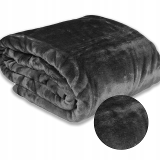 Prikrývka, prehozy na posteľ - Teplá prikrývka postele 160x210 Elway tmavošedá