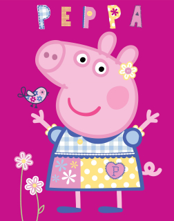 Prikrývka, prehozy na posteľ - Teplá prikrývka pre deti 110x140 Peppa Pig