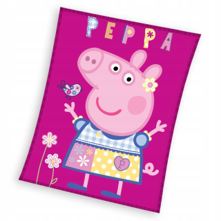 Prikrývka, prehozy na posteľ - Teplá prikrývka pre deti 110x140 Peppa Pig Pig Pig