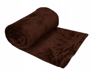 Prikrývka, prehozy na posteľ - Teplá prikrývka s mikrofibrou 160x210 čokoládovo hnedá