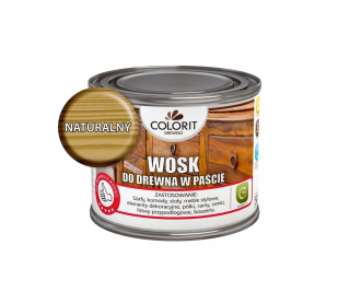 Zafarbený drevený vosk 0,5 l pasta prírodná bezfarebná