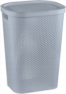 Kôš na bielizeň - Curver Infinity 60L Grey Lingerie Basket