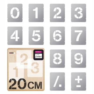 Šablóna maľovanie stenu - Čísla HAAS- od 0 do 9 (18 veľkostí) 20 cm