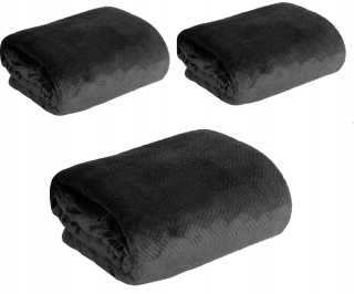 Prikrývka, prehozy na posteľ - Čierna súprava pre pohovku a Cinda Bedspreads