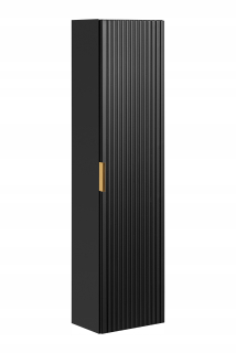 Skrinka do kúpeľne - Čierna kúpeľňa stĺp vysoká 140 cm skrinky