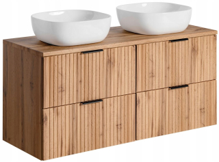 Skrinka do kúpeľne - Kúpeľňová skrinka Wotan Oak s vrcholom 120 cm