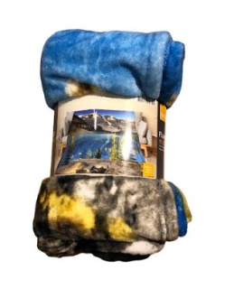 Prikrývka, prehozy na posteľ - Flanel Decor Decy Tlač hory a more 150x200cm