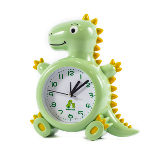 Detské hodiny do izby - Dinosaur hodiny s budíkom 21 cm rôzne farby