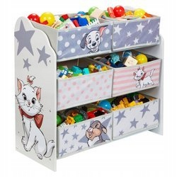 Úložný box pre deti - Disney Marie Kittek Dog Bambi Poličky sivé kontajnery