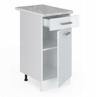 Kuchynská skrinka - Dolná kuchynská skrinka s 40 cm vrchol, biela, Vicco