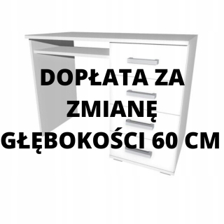 Dodatočný príplatok na zmenu hĺbky 60 cm EMI stola