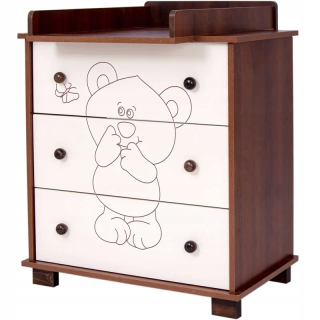 Komoda do detskej izby - Drewex Dresser Leddy Bear a Butterfly Nut