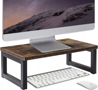 Drevený vintage stôl pre 40 cm monitor notebooku