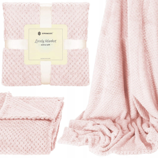 Prikrývka, prehozy na posteľ - Veľká prikrývka na posteľ na posteli Soft Plaid 200x220 Pink