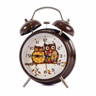 Detské hodiny do izby - Veľké hodiny s alarm Glock Owl Rôzne farby