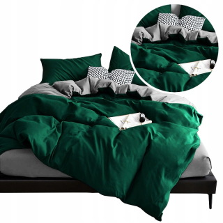 Kompletný set posteľných obliečok - Dvojlôžková hladká podstielka 160x200 2x vankúše 3cz
