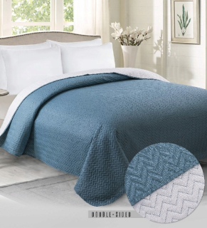 Prikrývka, prehozy na posteľ - Domarex Polyester 200 cm x 220 odtieňov šedých, žltých odtieňov