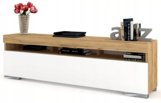 Skrinka pod TV - Craft Oak White RTV skrinka stojatá hrudník s zásuvkami 160