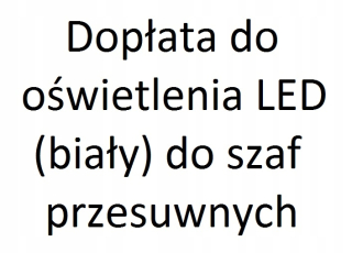 Osvetlenie nábytku - Biela LED osvetlenie príplatky pre šatníky