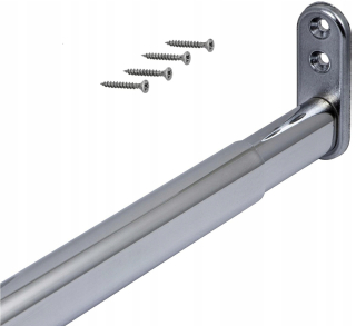 Vešiaková tyč do skrine - Oblečenie 40-60 cm strieborné gedotec