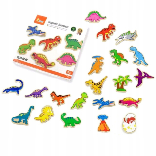 Magnetka pre deti - Drevené magnety Dinosaury pre chladničku!