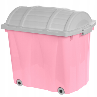 Úložný box pre deti - Veľká krabica kmeňa pre hračky Pink Grey