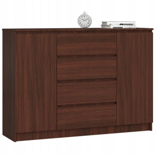 Komoda do študenskej izby - Veľký wenge 140 Kúzačka spálňa 4 zásuvky 2 dvere