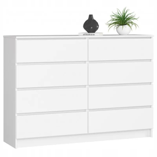Komoda do študenskej izby - 3d Orlando šatník 220 cm biele zrkadlo+strany taniera