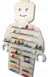 Polica do detskej izby - Veľká polica na figúrky, minifigúrky, 90 cm