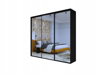 Šatníková skriňa do študenskej izby - Veľká posuvná skriňa DK Miki 275x245 so zrkadlom