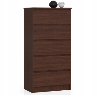 Komoda do detskej izby - Veľký wenge vaper caultene pre spálňu 60 5 zásuviek