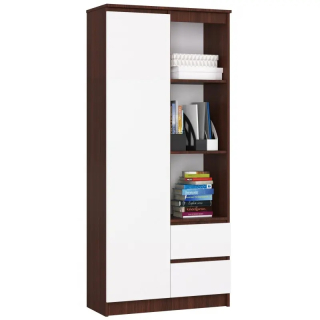 Úložný regál, polica do izby - RTV kabinet 200 cm biela rohož