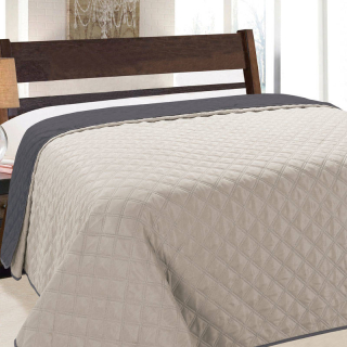 Prikrývka, prehozy na posteľ - Dvojité striebro -Gray Bedspread 170x210