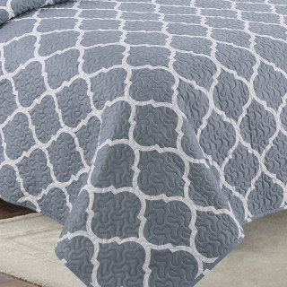 Prikrývka, prehozy na posteľ - Dvojitá Tavira Meridian Gray 220x240