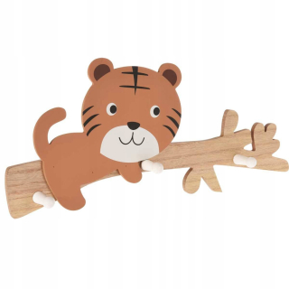 Detský vešiak - Detské steny vešiak tiger šatníkové háčiky