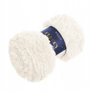 Prikrývka, prehozy na posteľ - Ecru prikrývka Plaid furrowa Hairy 200x220 Fllees