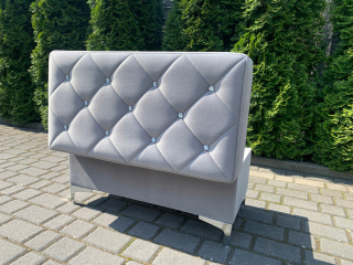 Sedací vak do detskej izby - Exkluzívny úložný Pouf - prešívaná 80x40cm šedá