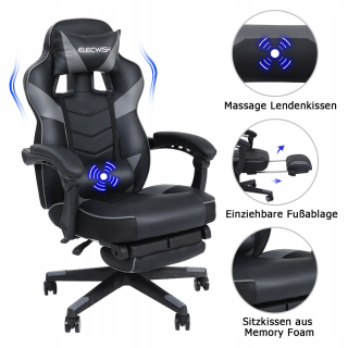 Herné kreslo - Elecwish Armchair Gaming Massage Office Office Office Office