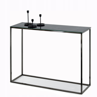 Konzolový stolík do predsiene - Elegantný glamour Balla Console čierny mramor