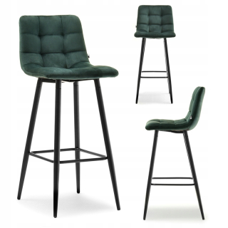 Barová stolička do kuchyne - Elegantná barová stolička Neva Velor Green
