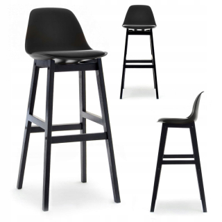 Barová stolička do kuchyne - Elegantný bar Hocker pre Elmo Black Kitchen
