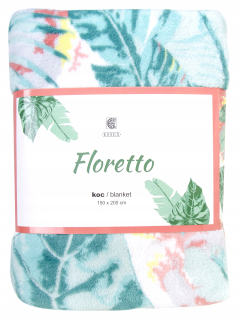 Prikrývka, prehozy na posteľ - Elegantná prikrývka Bedspread Plaid 150x200 Floretto Listy