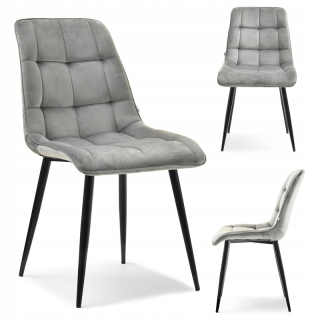Kuchynská, jedálenská stolička - Elegantné kreslo Hugo Velor Gray