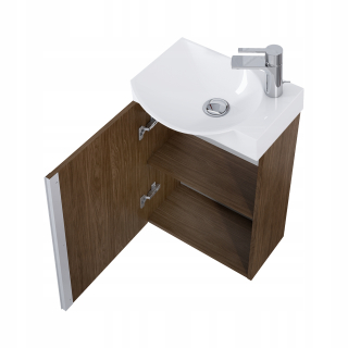 Kúpeľňové zostava nábytku - Elite Summer Set Cabinet + 45 cm orechové umývanie Li