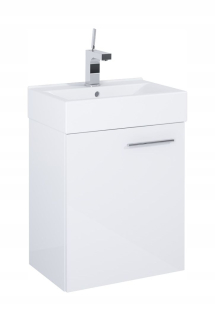 Skrinka do kúpeľne - Skrinka zavesenie 46 cm dub z čiernej batérie Washbasin