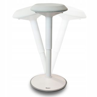 Barová stolička do kuchyne - Ergonomická biela stolička 50-80