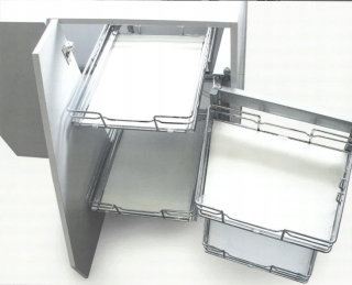 Vysuvný kôš - FGV Duetto Chrome s pomalou pravou rukoväťou 500 mm